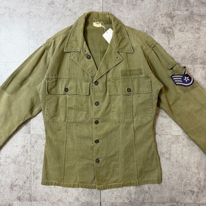 40's M-47 HBT Shirt Jacket US-ARMY 40年代 アメリカ軍 ヘリンボーン シャツ ジャケット ミリタリー ヴィンテージ ビンテージ  TT2026-0036