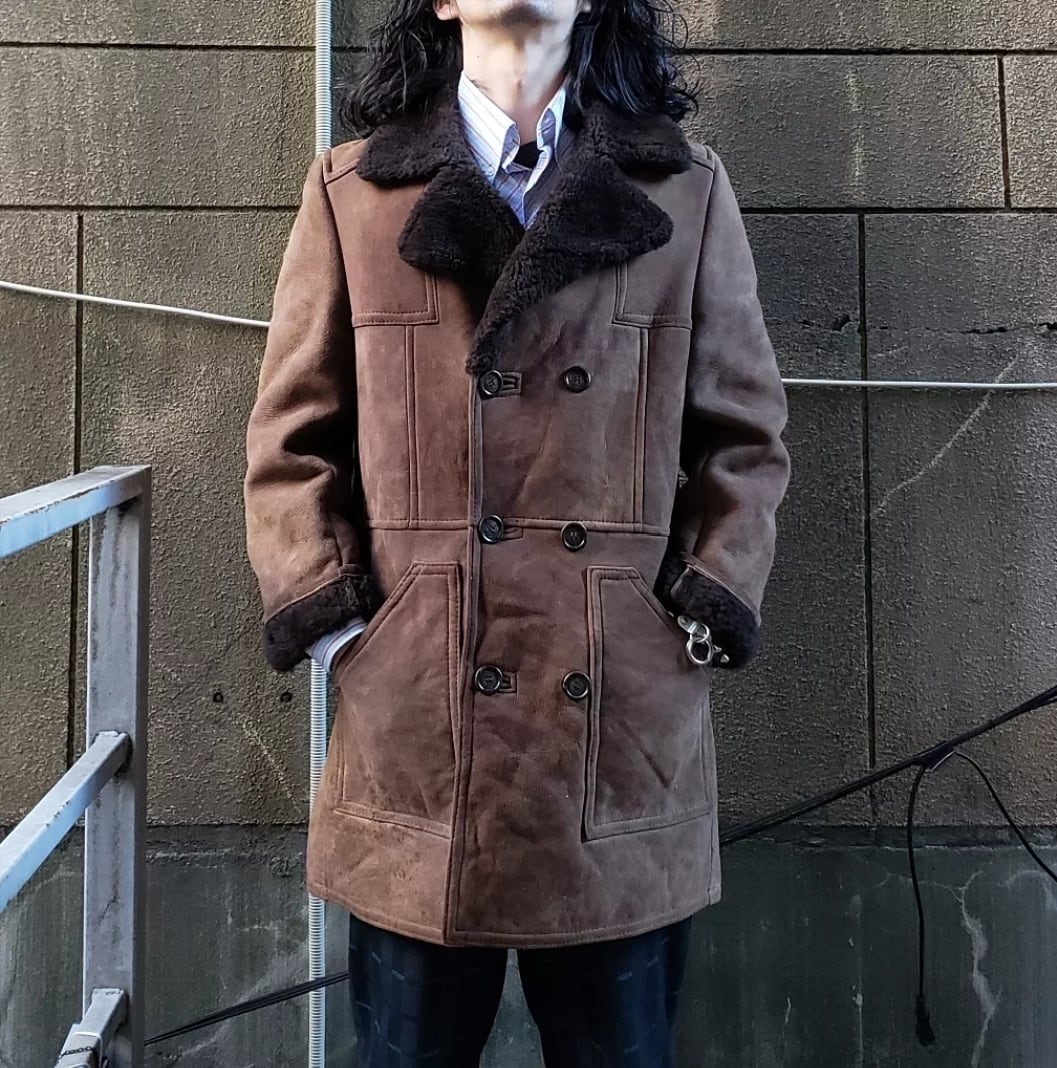 大人Punk & Skinheads！ Euro Vintage Mouton Ranch Coat