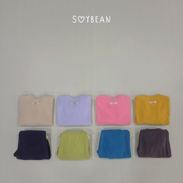 【取寄】soybean|soft colorblock top-bottom set|ソフト配色上下セット|XS-JM|kids&jr|26 autumn