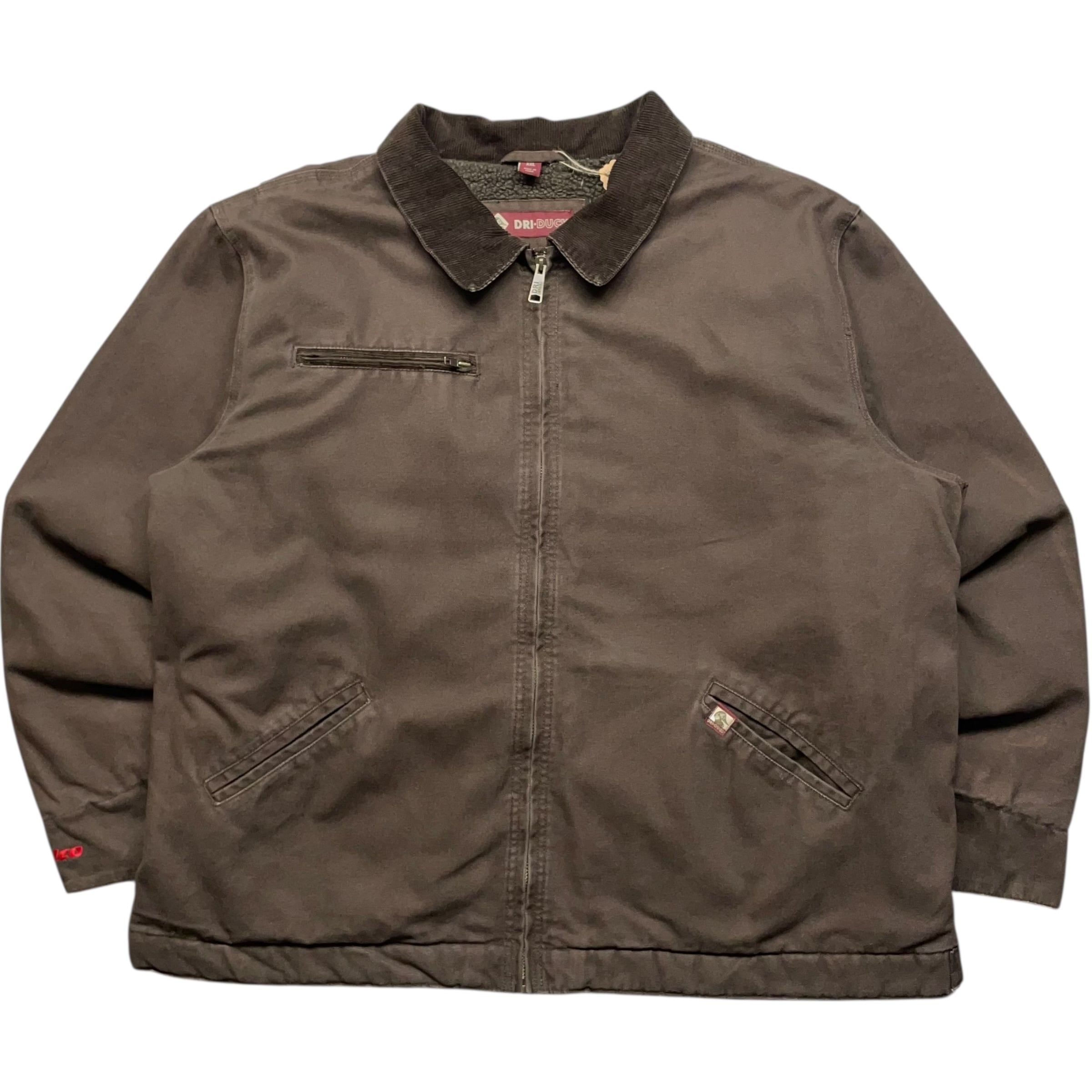 古着屋購入　CROWN 企業、刺繡ロゴ　ダックジャケット 古着屋購入 CROWN 企業、刺繡ロゴ ダックジャケット