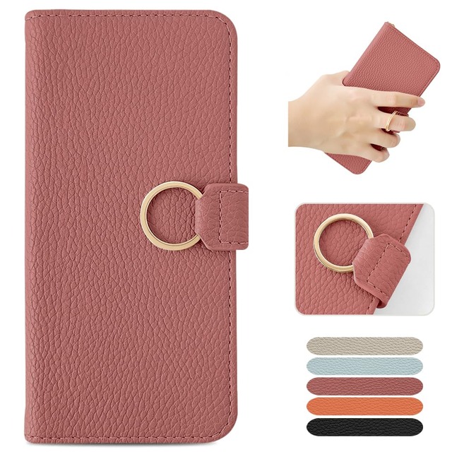 MAGICASE For Galaxy S26 ケース 手帳型 おしゃれ リング付き ギャラクシー S26 ケース 手帳型 かわいい 女性 SC-51G シンプル 美しい 財布型 SCG36(SM-S942Z) エレガント 人気 ストラップホール付き マグネット式 カード収納 スタンド機能 高級PU 肌感レザー 耐衝撃 レディース 手作 落ち着いた色 レトロ(スイカレッド)