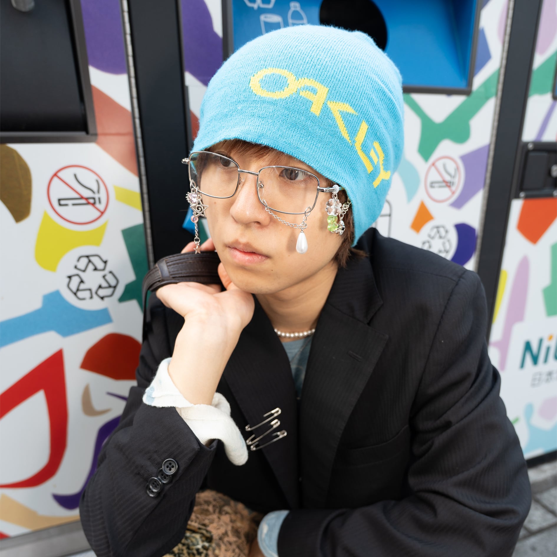 OAKLEY 赤 ニット帽 00s 赤タグ OAKLEY オークリー ニット帽 ビーニー