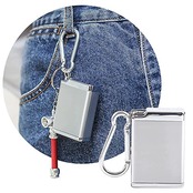 YINKE 携帯灰皿 灰皿 大容量 アッシュトレイ ポータブル 携帯用シガレットケース 車用灰皿 密閉 かわいい 臭わない (シルバー)