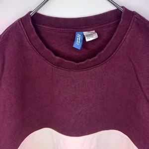 DIVIDED H&M　クルーネック　スウェット　トレーナー　太ボーダー　L