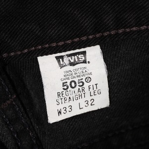 美品 33×32 505-0260 USA 01年 Levi’s サルファーブラックデニムパンツ リーバイス