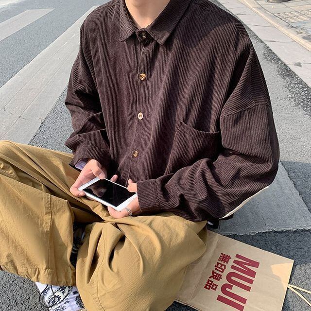 美品 todayful コーデュロイ シャツ キャメル todayful コーデュロイシャツ - メルカリ