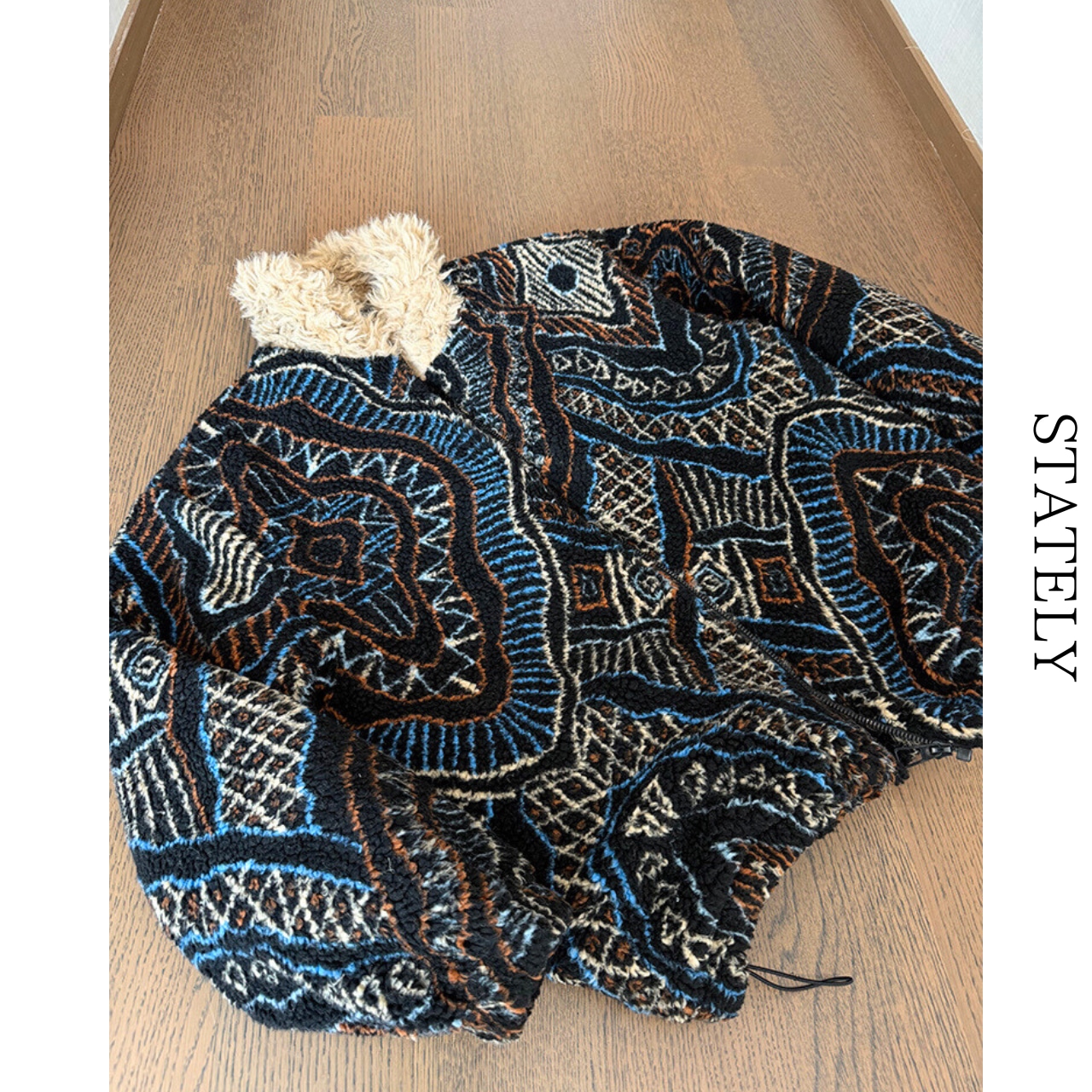 Patterned Boa Jacket_O82・画像3