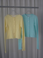 RITSUKO KARITA - Soft air cardigan〔plain〕Butter yellow