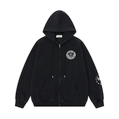 VINTAGE ストリート 国旗プリント ジップパーカー T1884