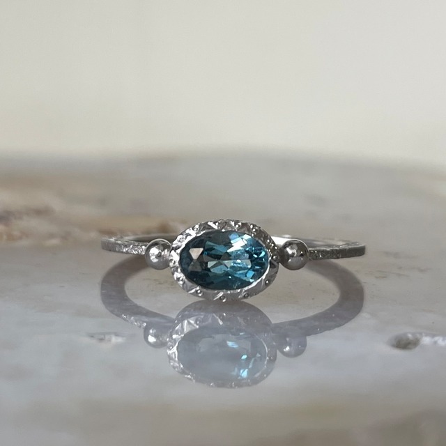 Floraison フロレゾン ring (SV925 ロンドンブルートパーズ)