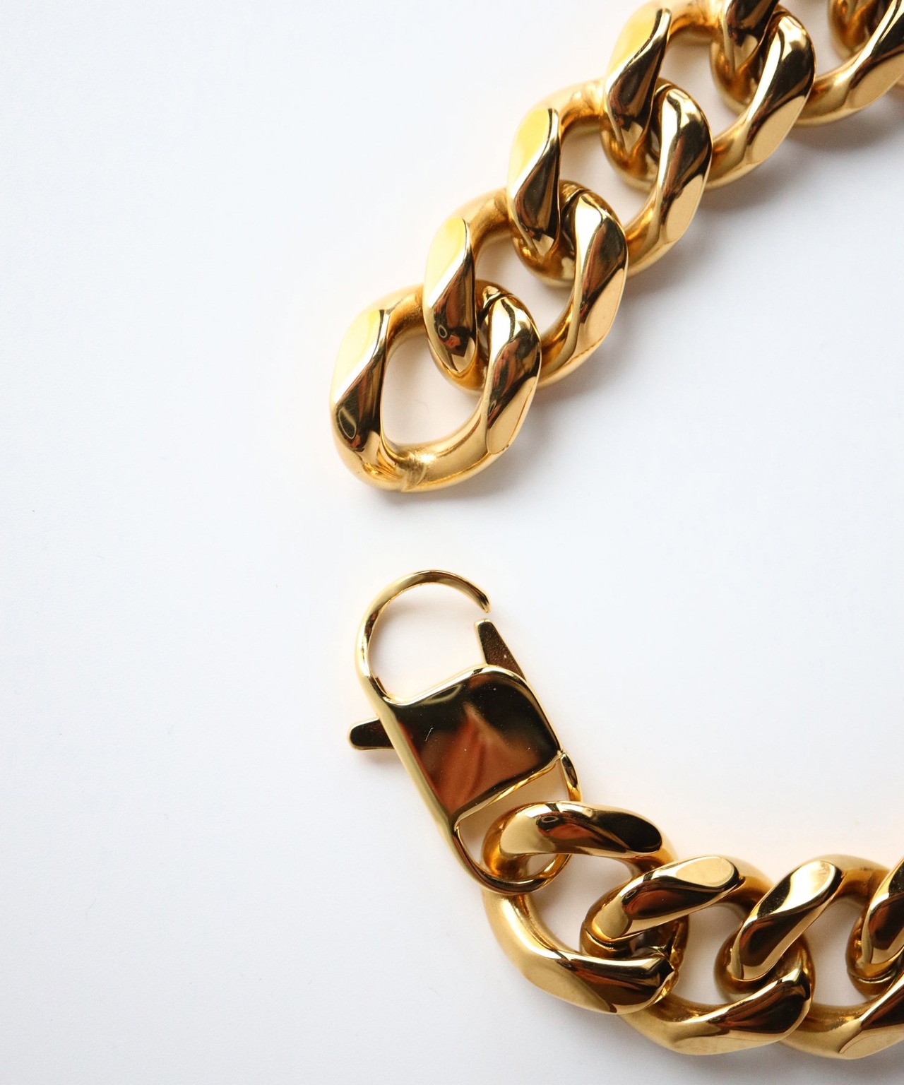 ワイドチェーンショートネックレスM/020225