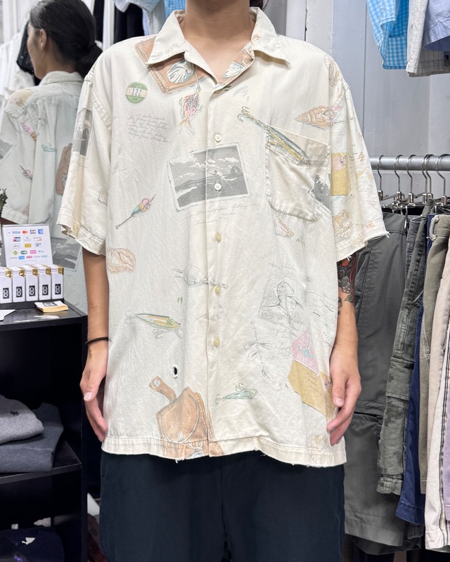 80’s~90’s Polo by Ralph Lauren Design Open Collar Shirt “ Hemingway” “ 初期型”【Other Side店】