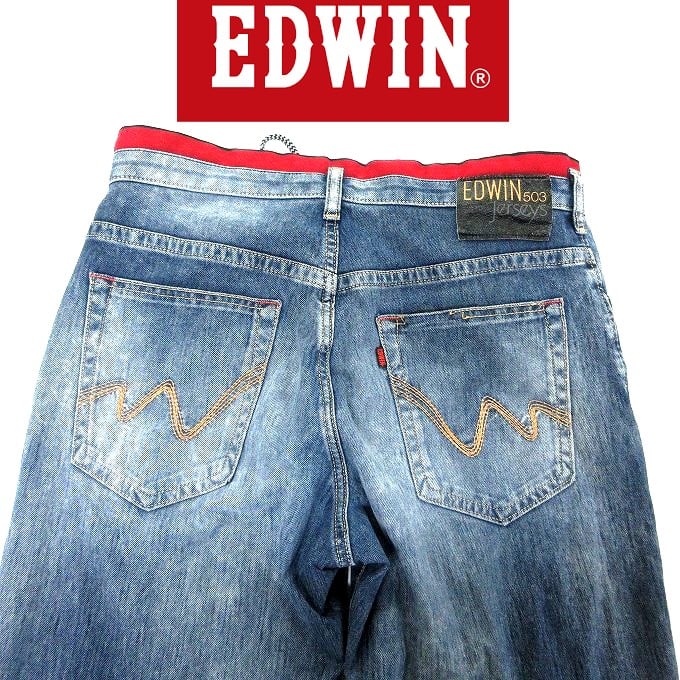 EDWIN 503 jerseys エドウィン ホワイト ストレッチ デニム M