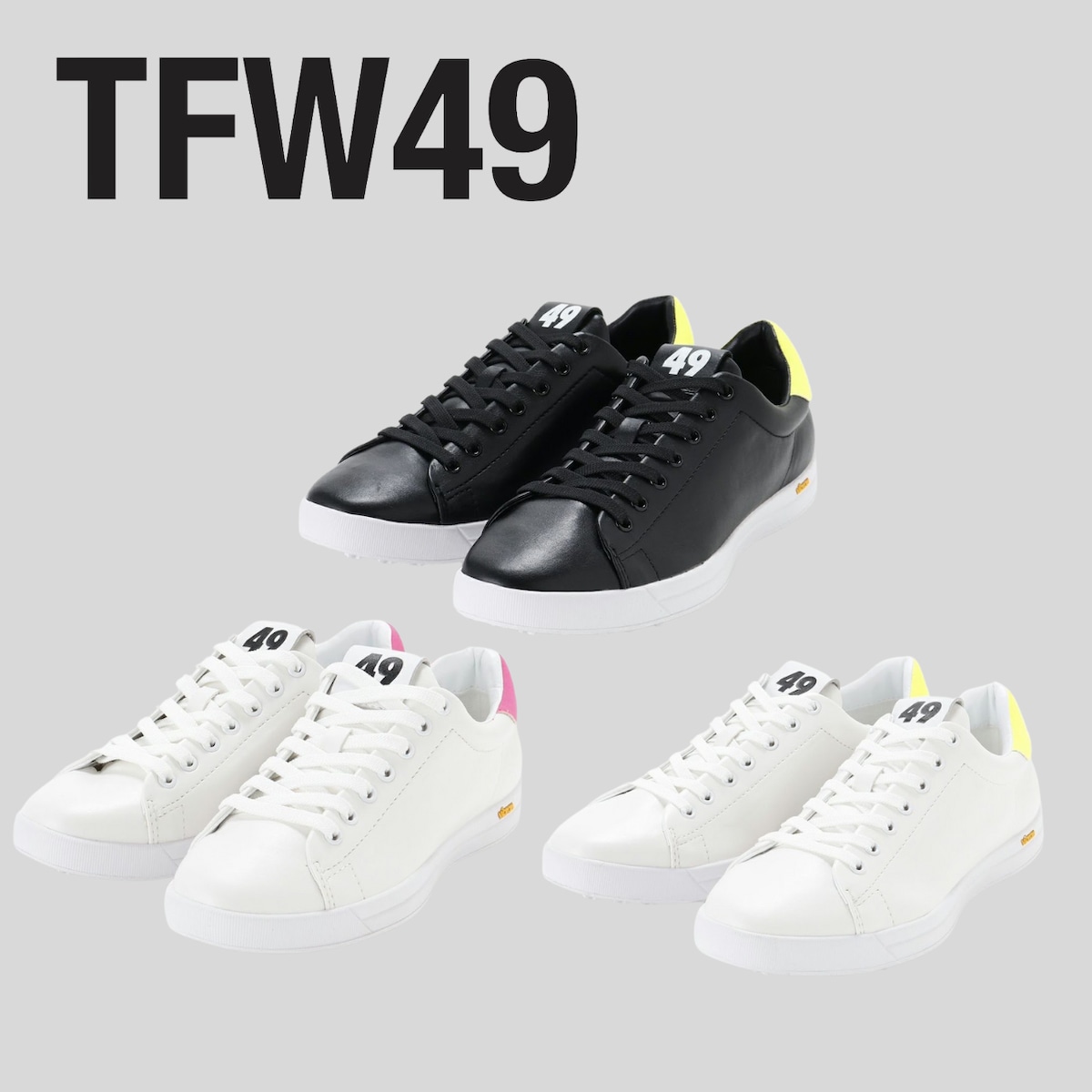 TFW49 ゴルフシューズ　26㎝　スパイクレス　ホワイト×ピンク