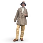 ASEEDONCLOUD/アシードンクラウド lighthouse gown #212201 Hyoryushi heringbone