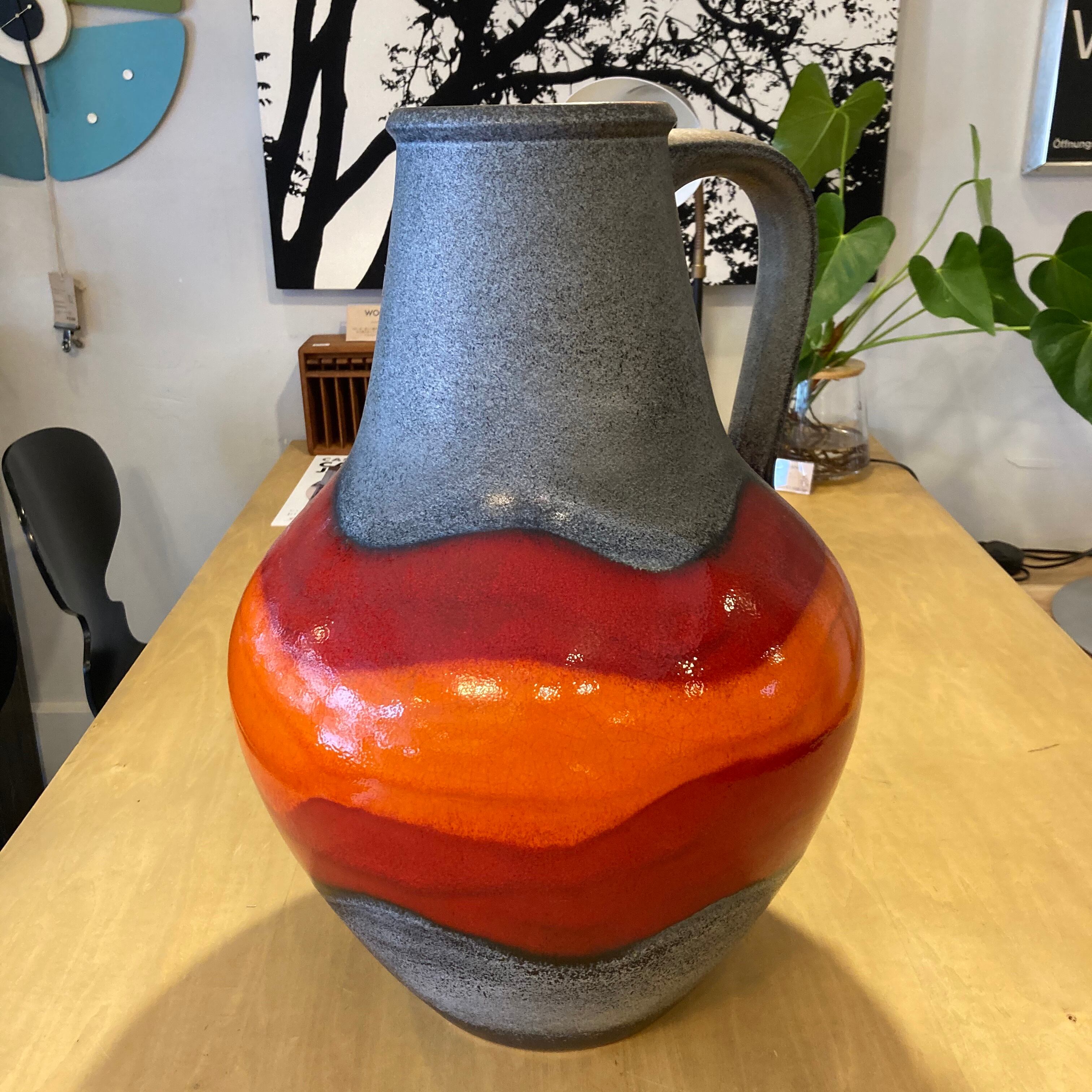 ドイツヴィンテージ フラワーベース ファットラヴァ 花器 ミッド