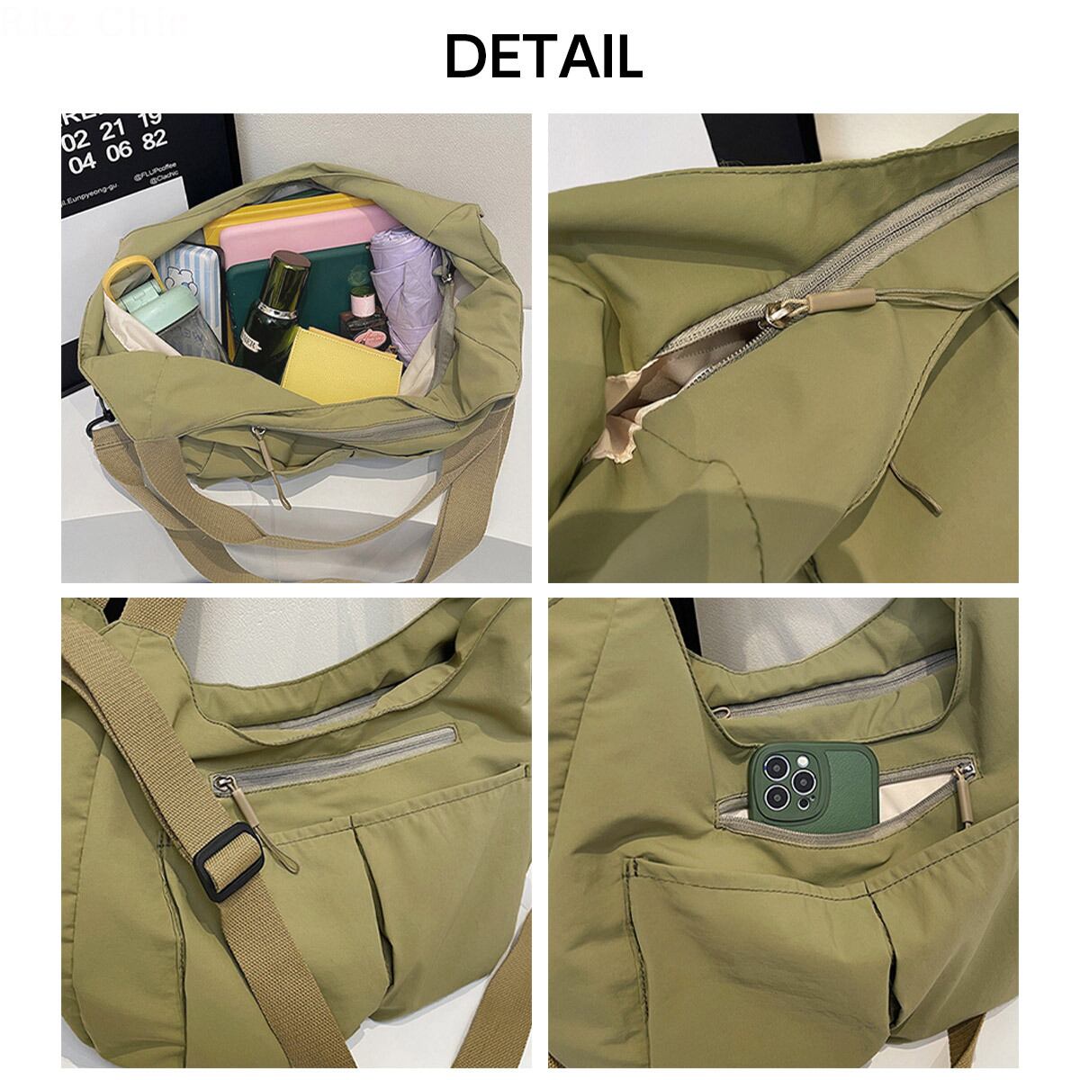 ナイロン トートバッグ 大容量 軽量 レディース メンズ 韓国 ショルダーバッグ 大人 カジュアル 通勤 通学 A4対応 ホーボーバッグ マザーズバッグ おしゃれ 大人可愛い 大人女子