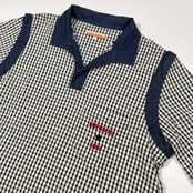 CASTELBAJAC カステルバジャック デニム切替 オープンカラー 開襟 シアサッカー風 半袖シャツ サイズ 4 /メンズ