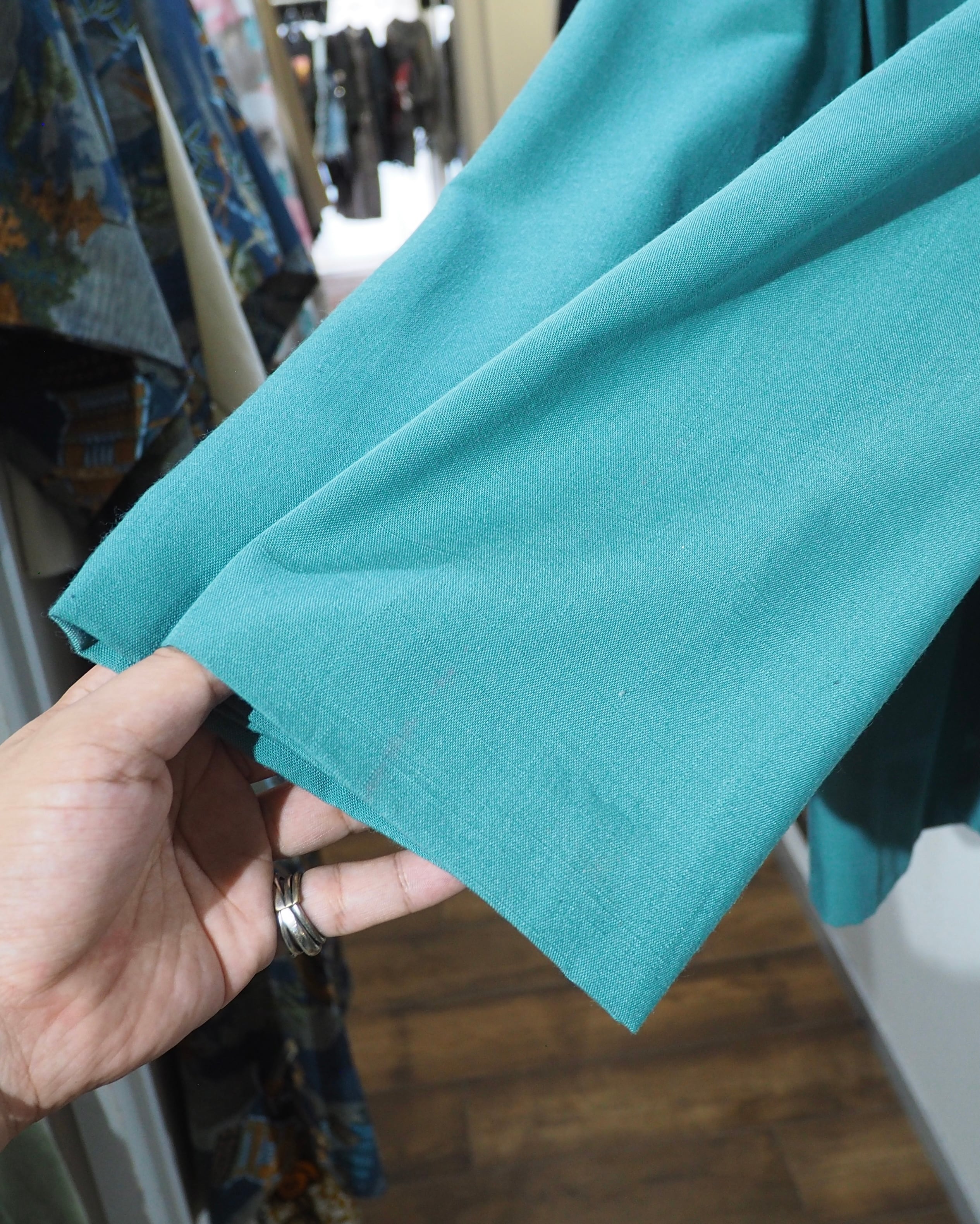 1990s " SAGHARBOR " Beautiful Turquoise Green Color vintage loose Easy jacket