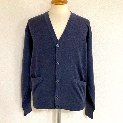 Wool Knit Cardigan　Navy