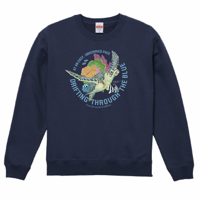 【クルーネックスウェット（トレーナー） United Athle 10.0oz】タツノオトシゴ-01（フロストイエロー）