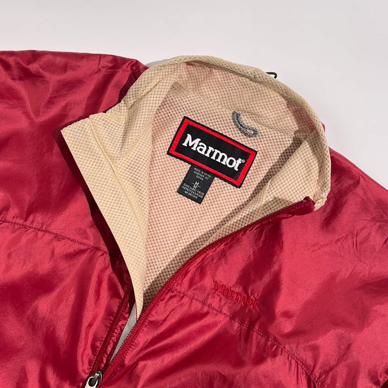 Marmot マーモット デサント製 ナイロン フルジップ ジャケット M /レッド系 メンズ