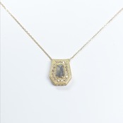 K18 PT Salt &Pepper Diamond Broun Diamond Necklace