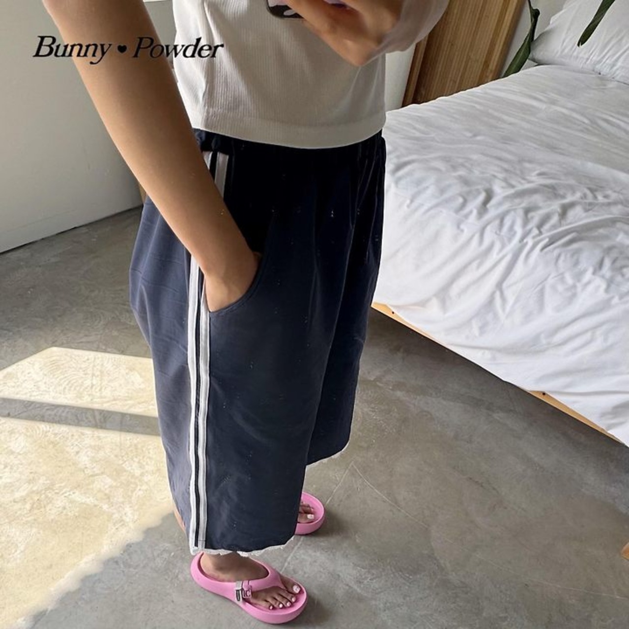 [Bunny Powder] Feature) Race Track Pants (2XL/3XL/4XL) / [버니파우더] 기획)레이스트랙팬츠 (2XL/3XL/4XL)