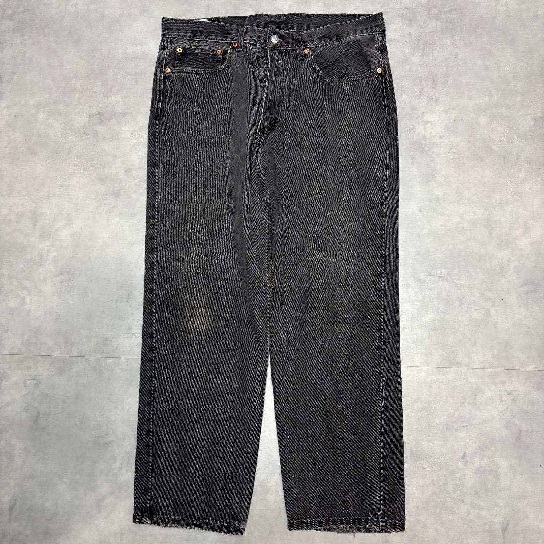 リーバイス550 Levis W36 ブラックデニム 黒 古着 22498