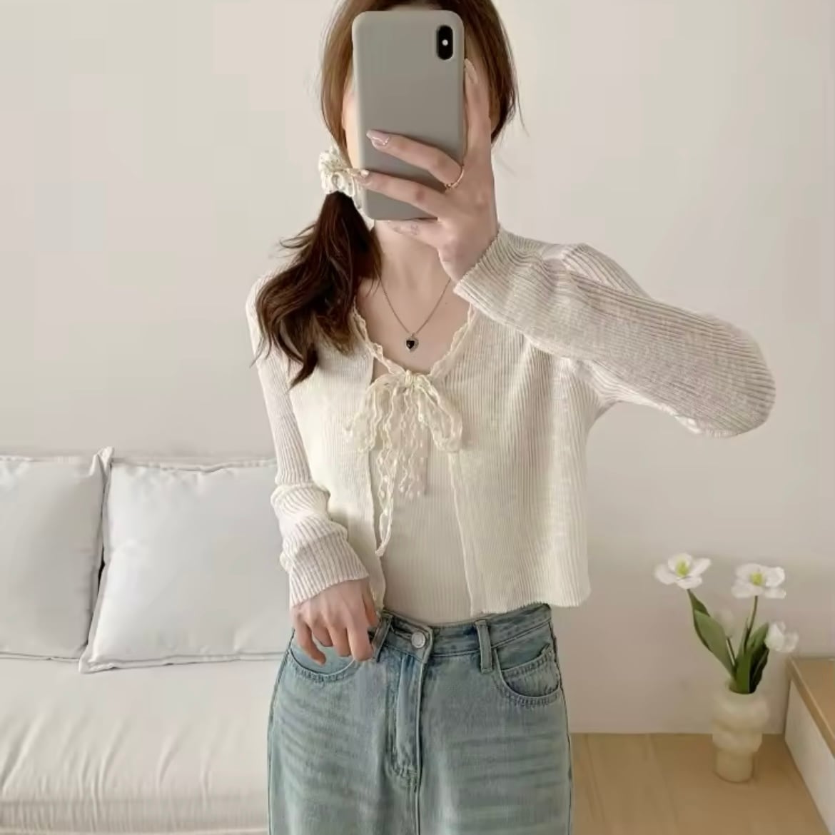 リボンシアーカーディガン