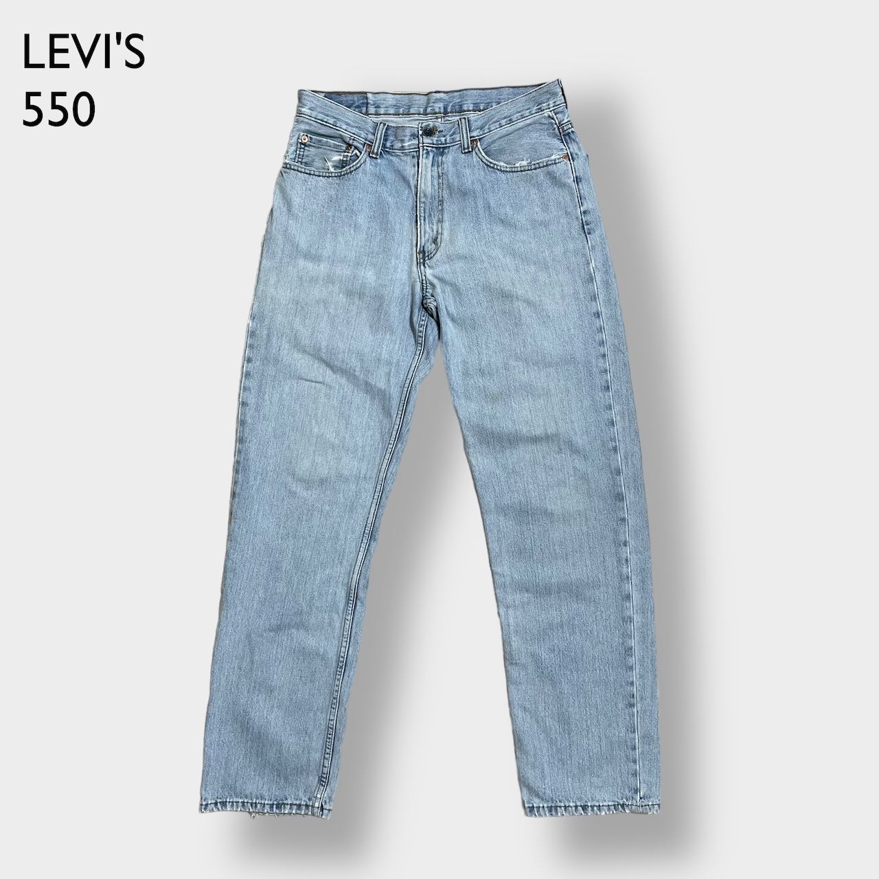 【LEVI'S】 550 デニム ジーンズ ジーパン W33 L34 ビッグサイズ ダボパン アイスブルー リーバイス us古着