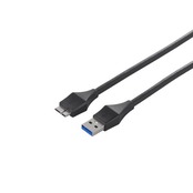 バッファロー BUFFALO ユニバーサルコネクター USB3.0 A to microB ケーブル ブラック 3m BSUAMBU330BK
