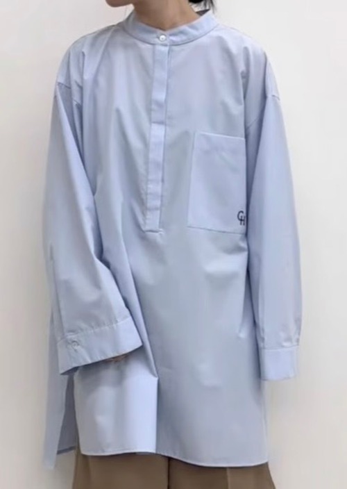 【 CLOCHE 】スキッパーオーバーシャツ(無地)