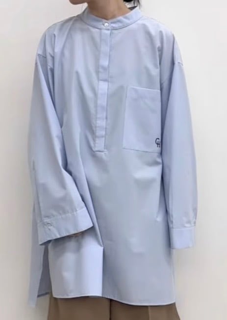 【 CLOCHE 】スキッパーオーバーシャツ(無地)