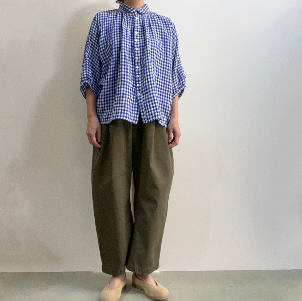 BROCANTE ブロカント グランシャツ 36-268L フレンチリネンギンガム