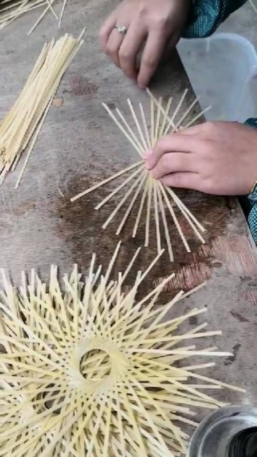 収納竹かご 10個セット 手編み ミニ収納ボックス 竹製のパッケージボックス テーブルデコレーション