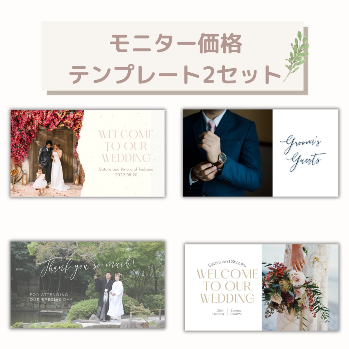 Canva用 モニター価格 2点セット プロフィールムービー オープニング 