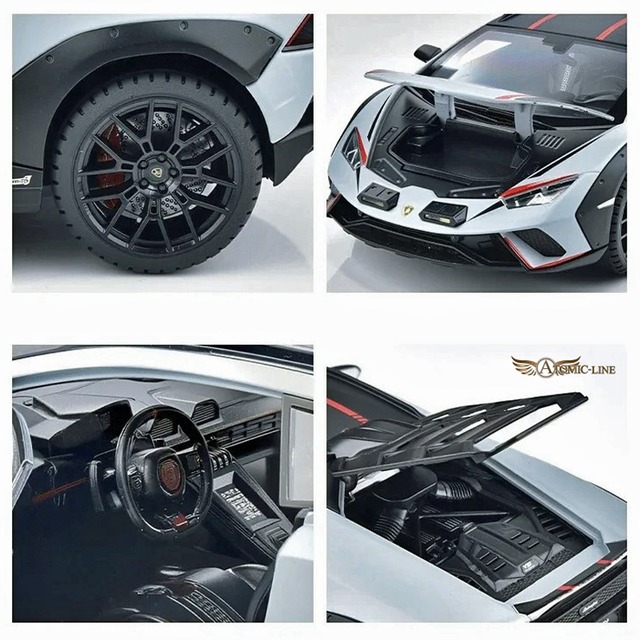ランボルギーニ Huracan Sterrato 1/24 ミニカー 全5色 ライト点灯 サウンド 合金モデル 模型 ジオラマ