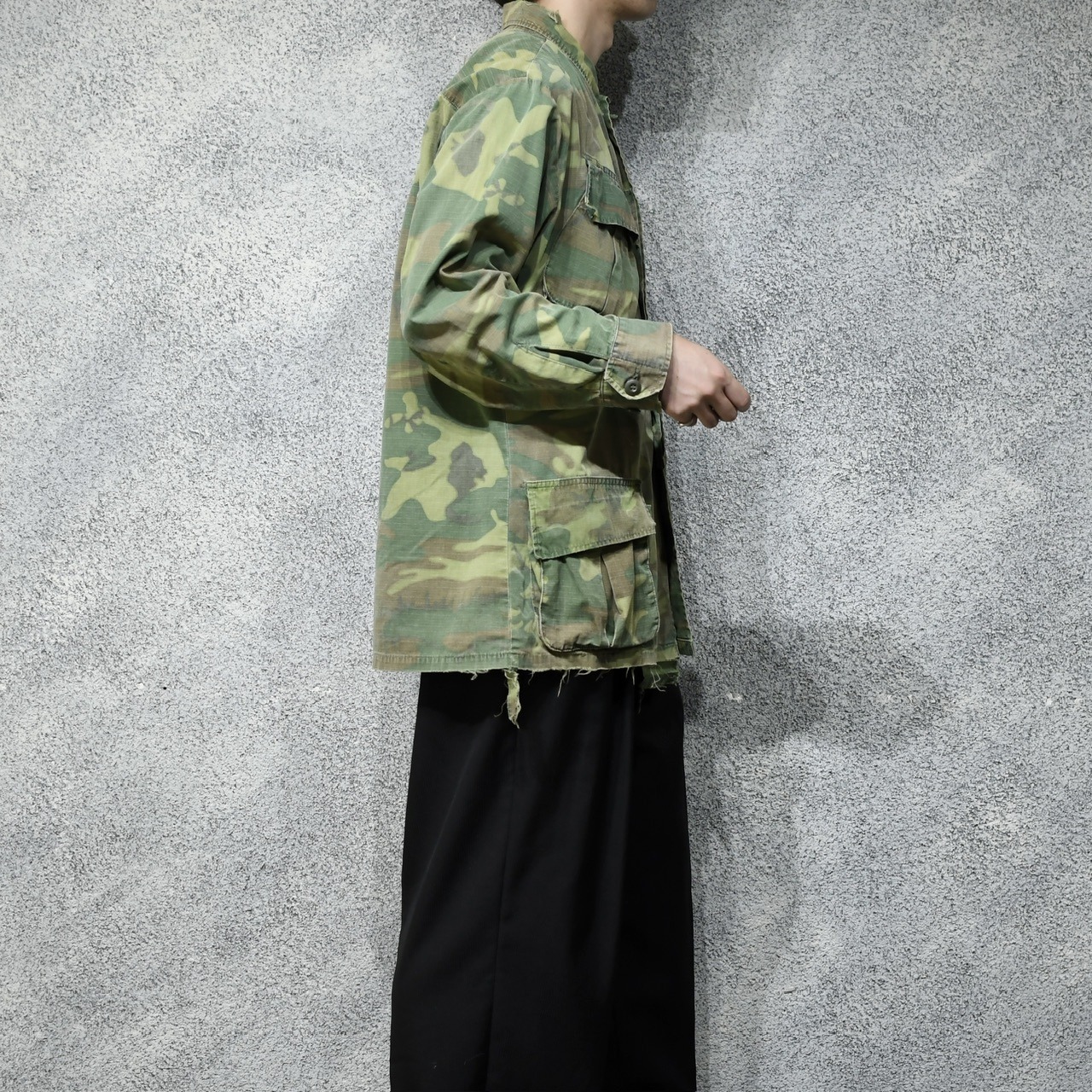 60's~ usarmy jungle fatigue jacket 4th boro