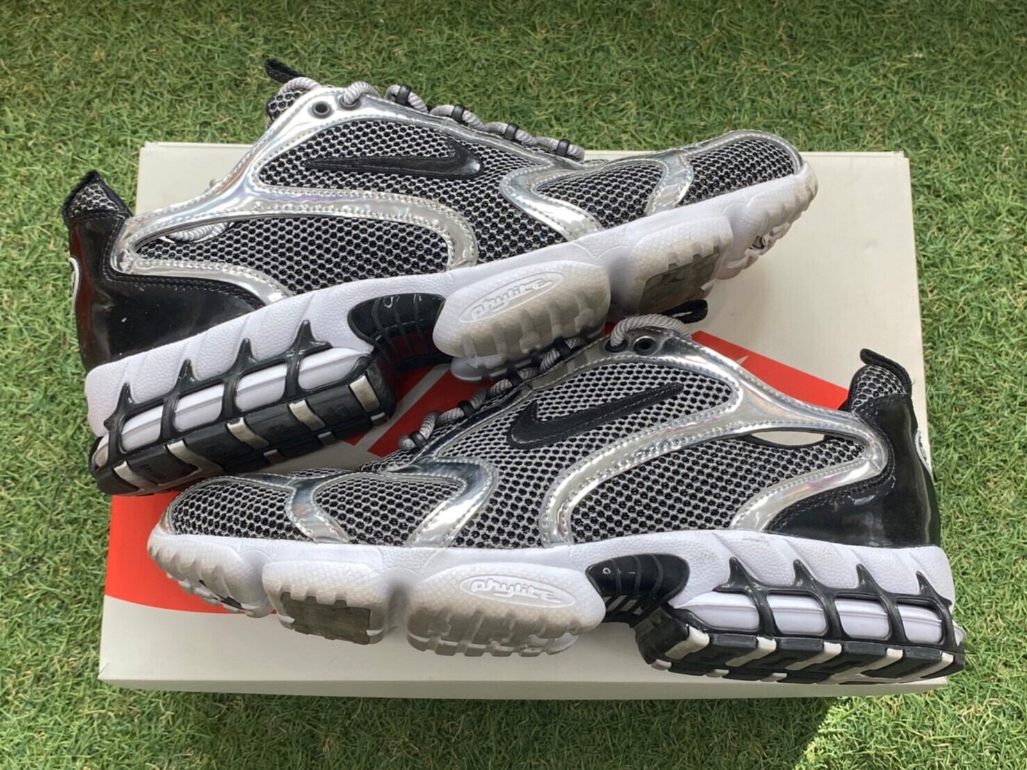 NIKE × STUSSY AIR ZOOM SPIRIDON CG 2 PURE PLATINUM CU1854-001 28cm 