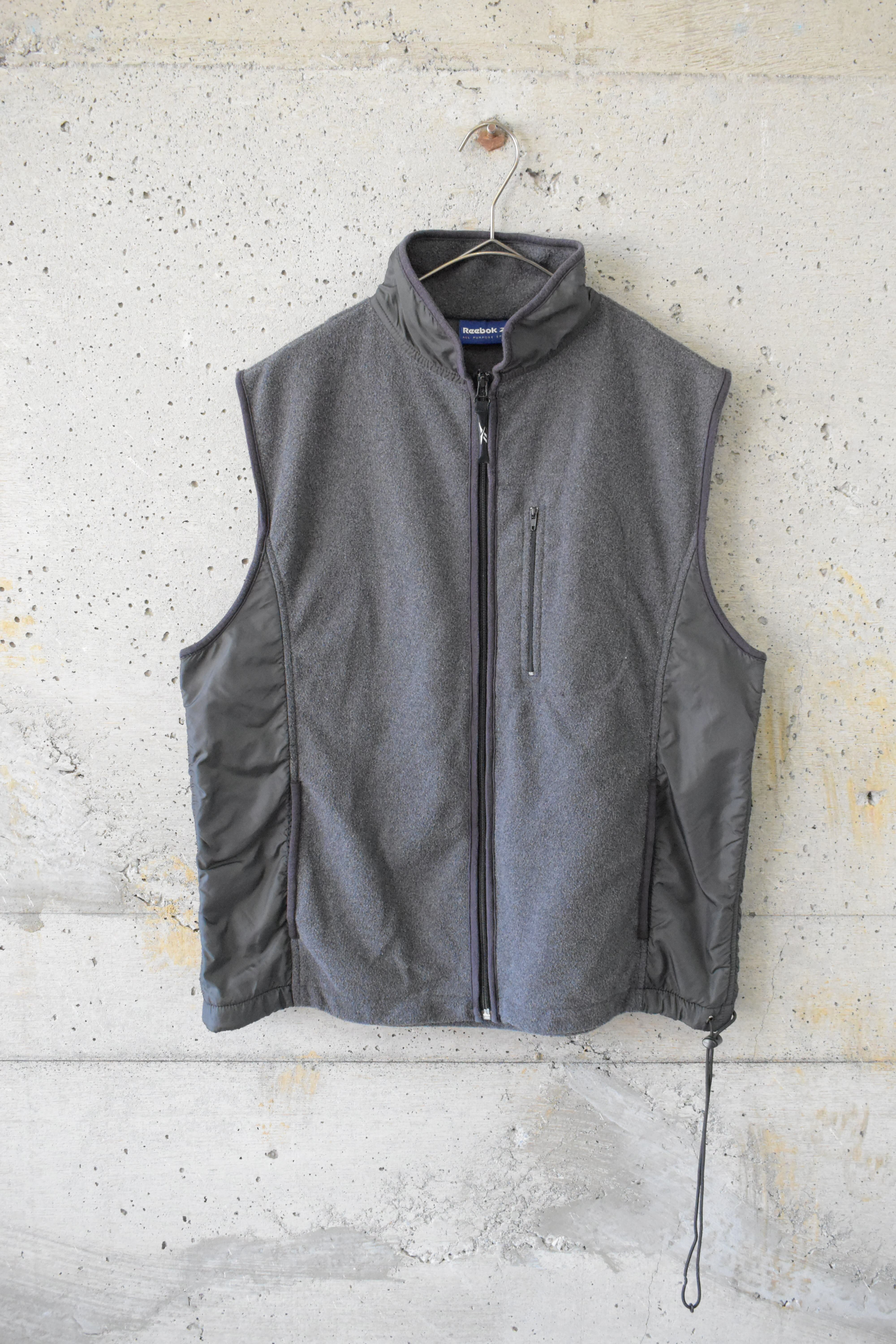 Dark gray nylon panel vest