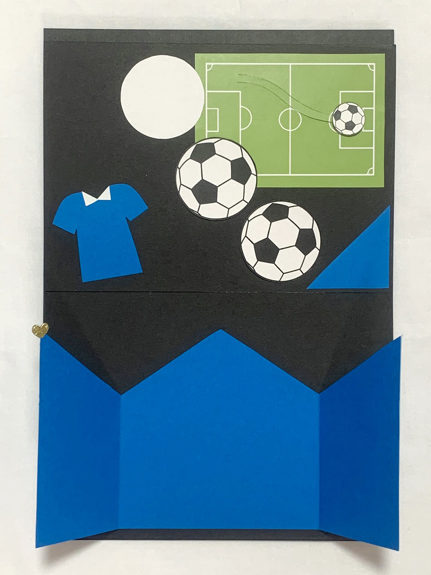 完成品】仕掛けアルバム（ブルー・サッカー）1点 | 青--はる