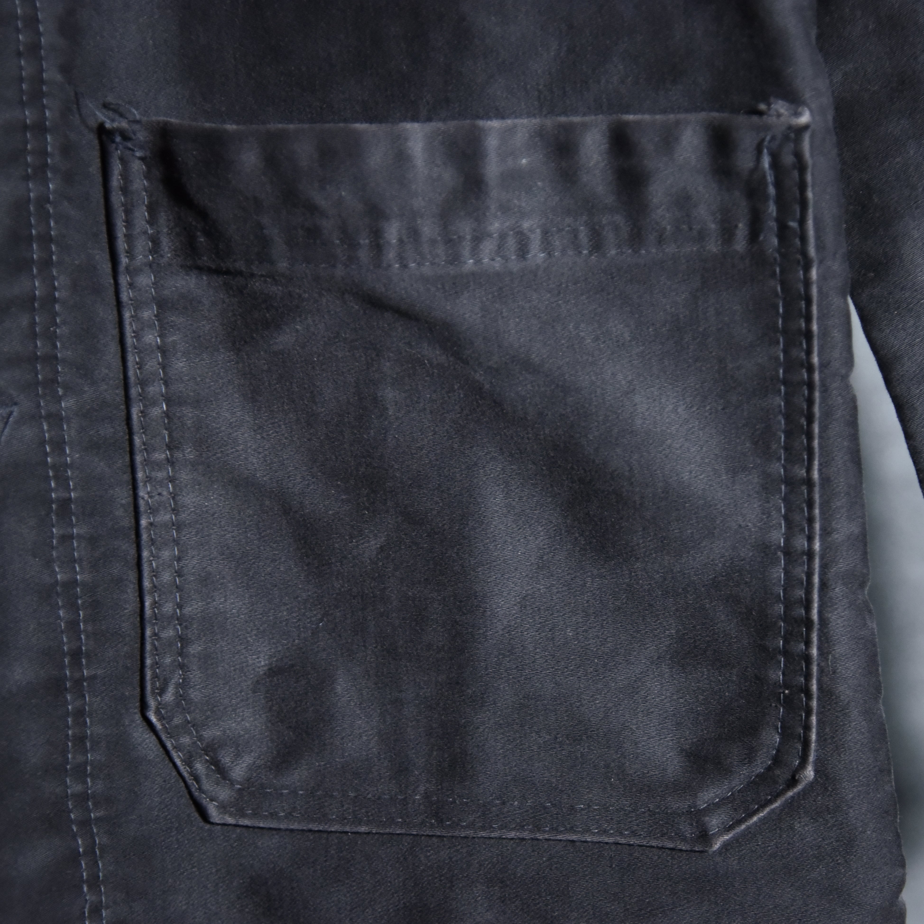 60s French Work Black Moleskin Jacket ブラック モールスキン