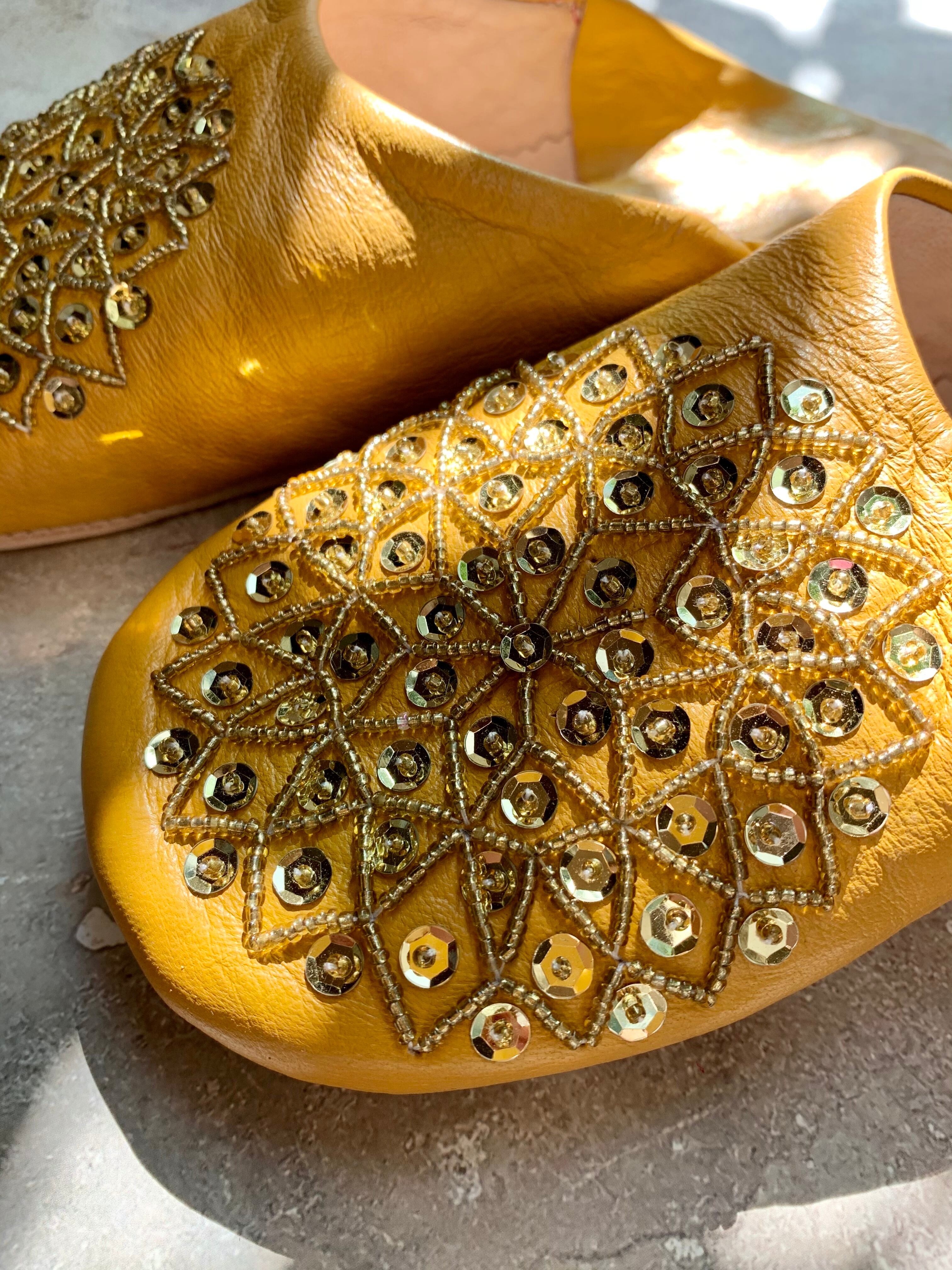 モロッコキラキラバブーシュ