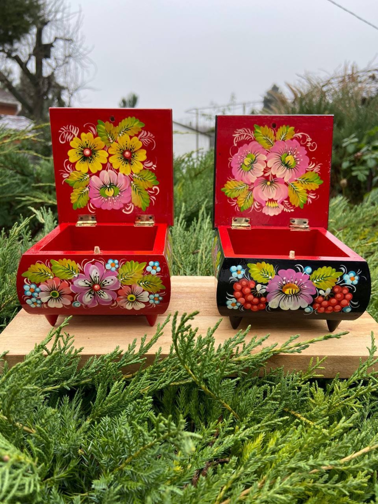 ペトリキフカ・ジュエリーボックス 12сm（ホメンコ） - 18