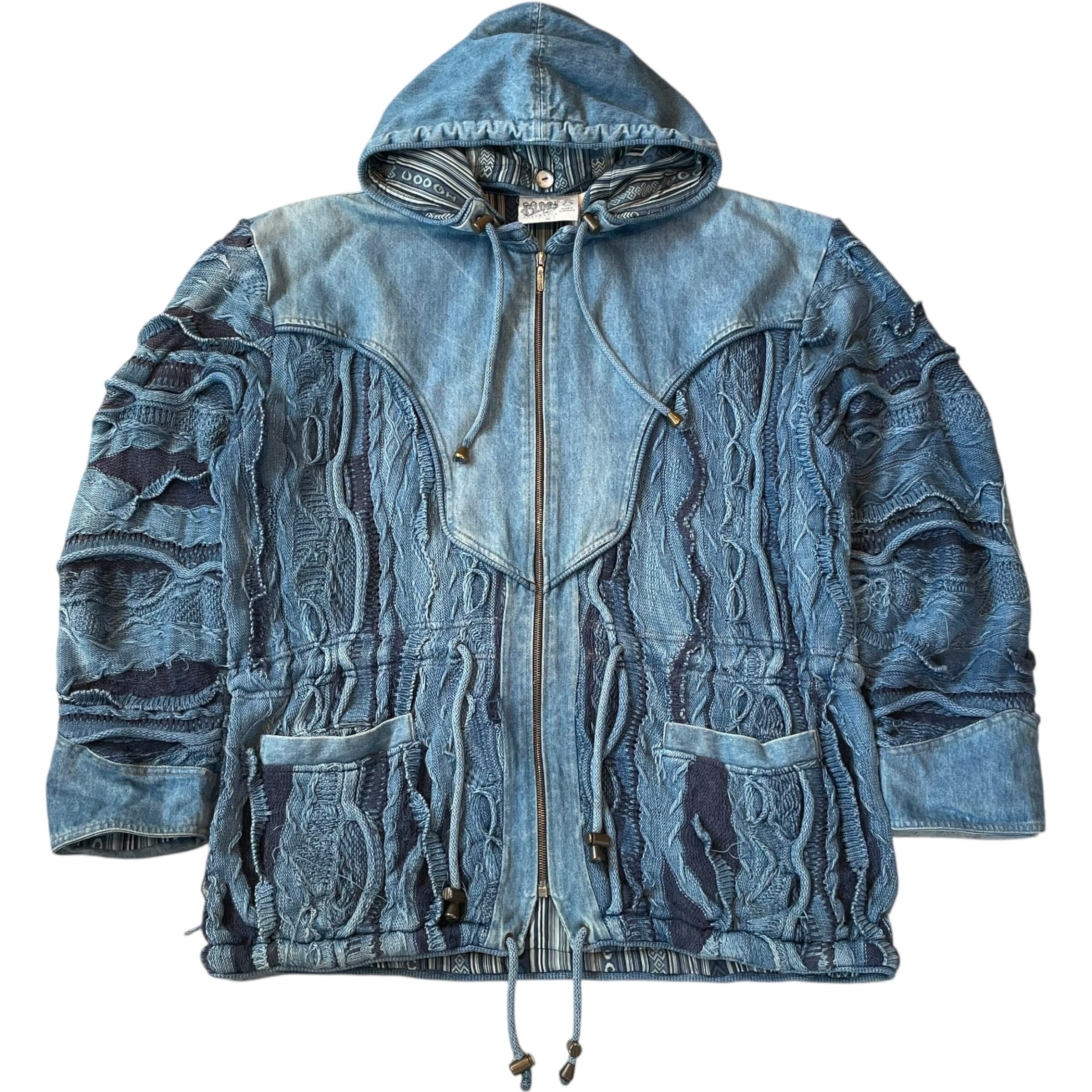 Special!!! 1990s COOGI BLUES "Indigo" switching design fullzip jacket