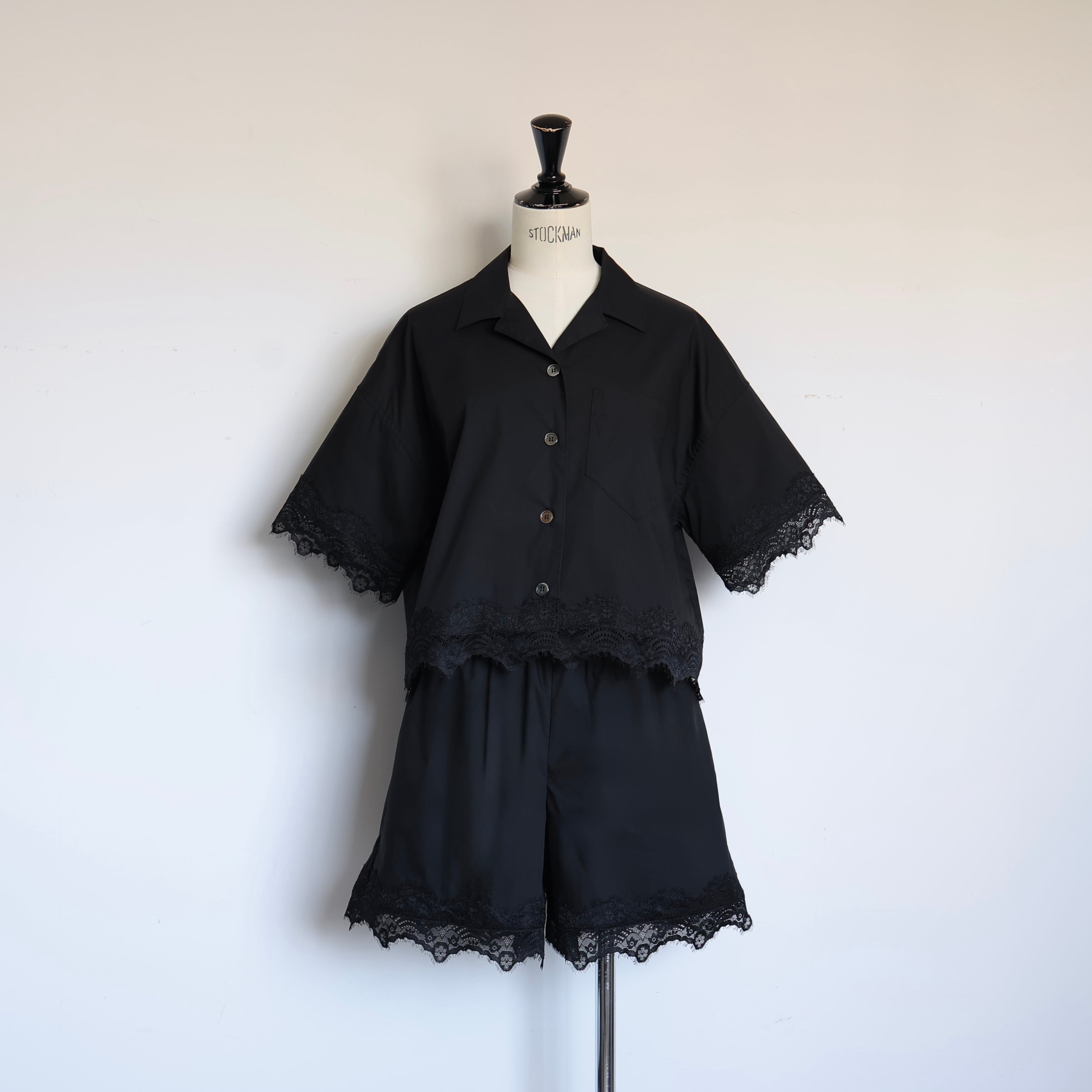 gypsohila GPB-502 Lace Shirt ブラック GPB-502 Lace Shirt | gypsohila