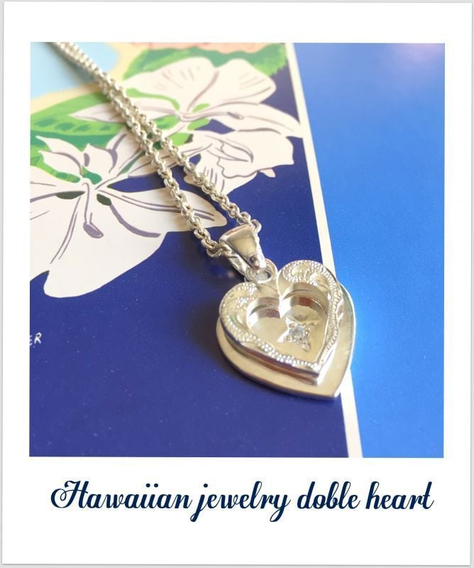 ハワイアンジュエリーネックレス：Plate Doble Heart [HJ-010] | &.Aloha あんど.あろは Hawaiizakka  Select shop powered by BASE