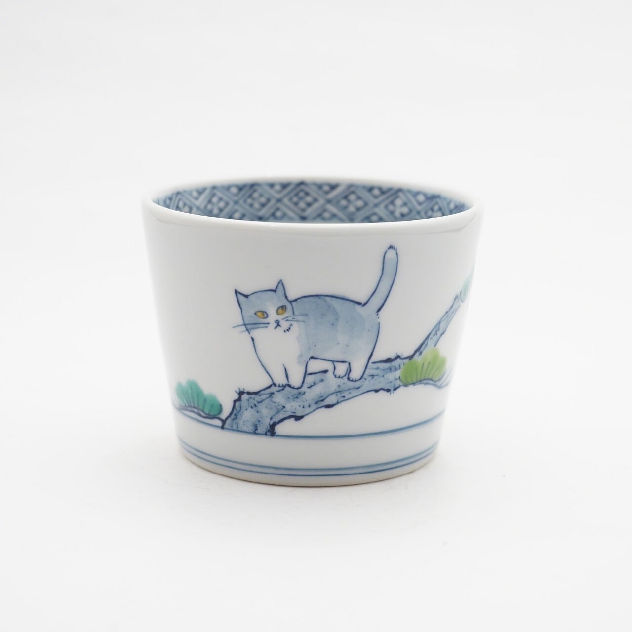 【二月窯】そば猪口 ねこ Ⅾ