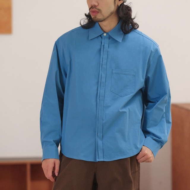 フロントフライ ワイドフォルムシャツ a-1293